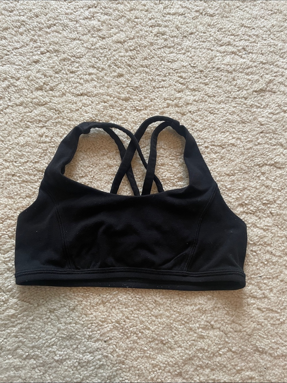 Ivivva Black Strappy Reversible Girls' Sports Bra with Crisscross Back
